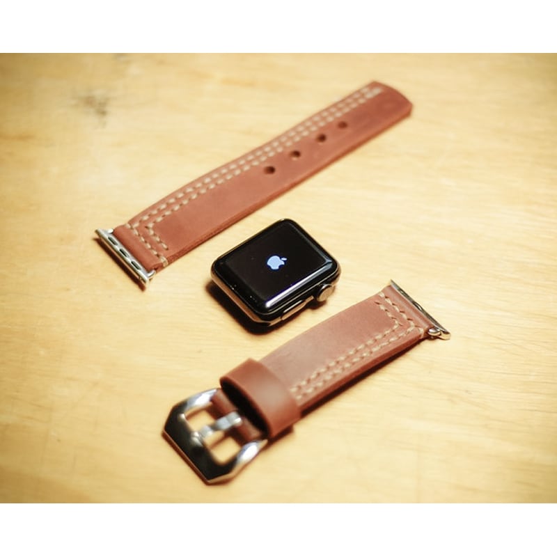 Кожаный ремешок для Apple Watch 40-44 brown leather