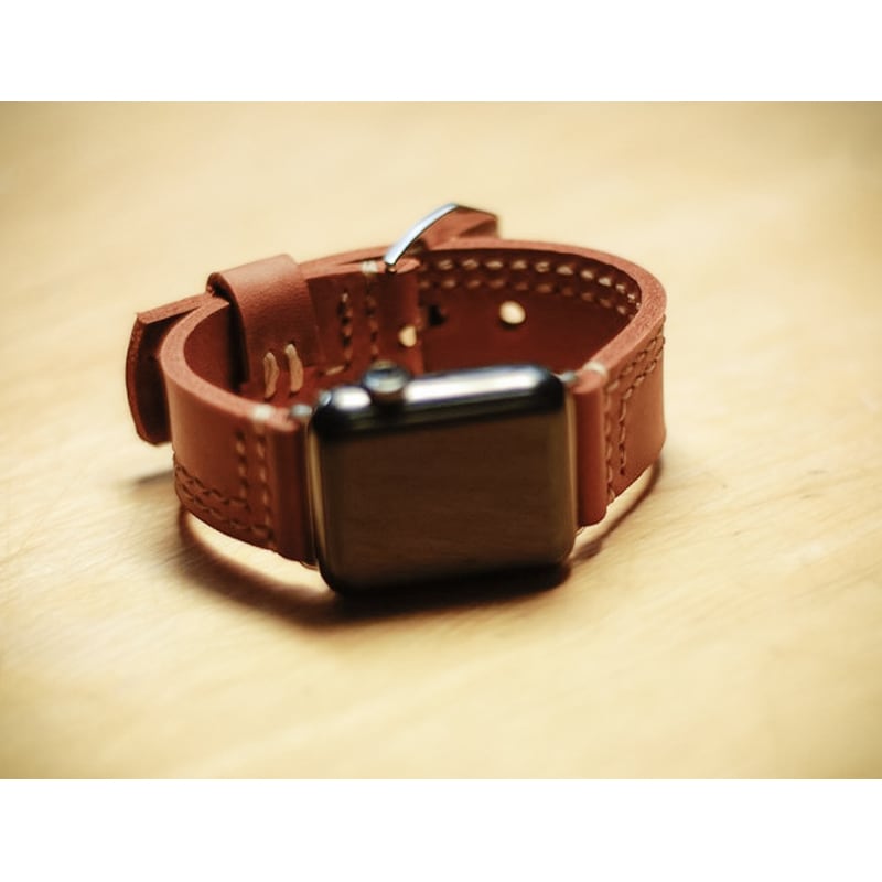 Кожаный ремешок для Apple Watch 40-44 brown leather