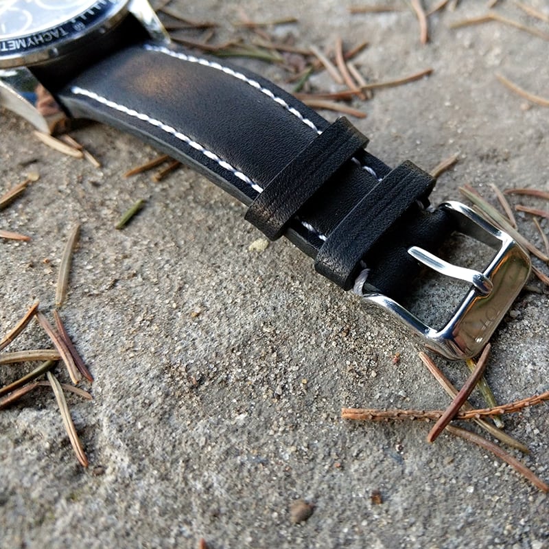 Ремешок для часов натуральная кожа Watchband Рattern black leather