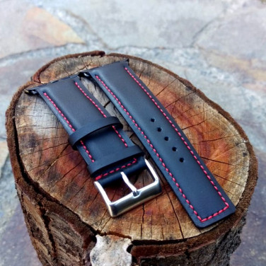 Кожаный ремешок для Apple Watch 40-44 black leather