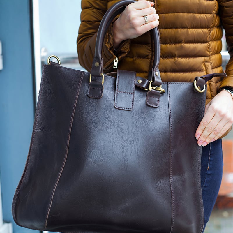Сумка жіноча шкіряна Satchel bag brown leather