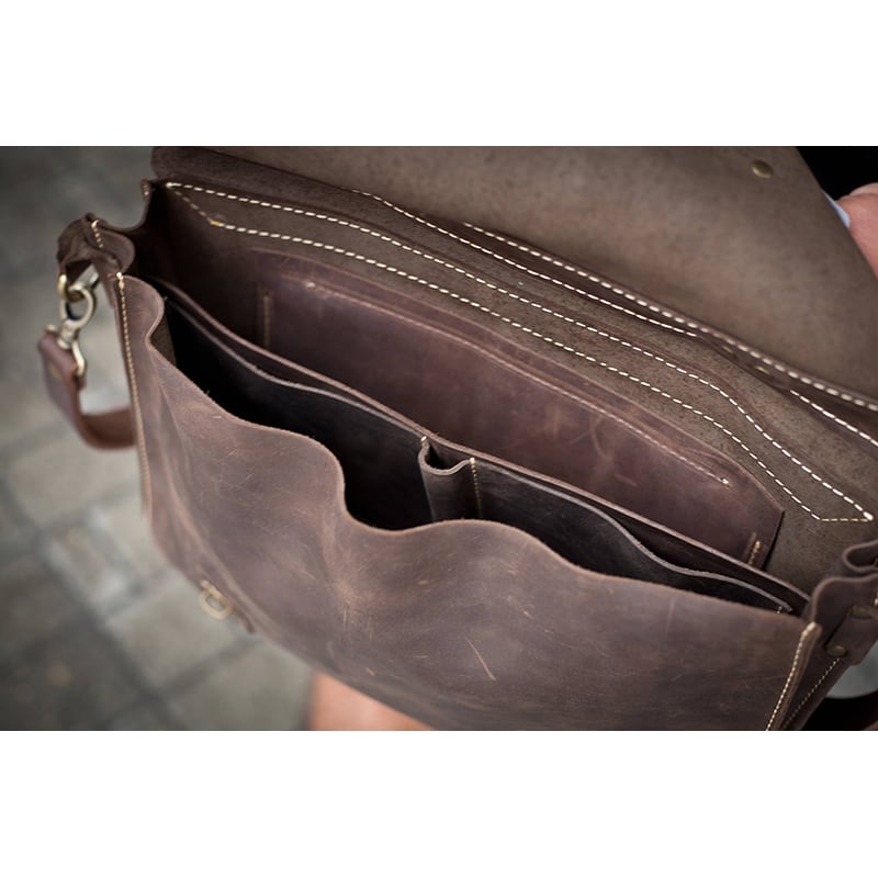 Сумка женская кожаная Satchel brown leather