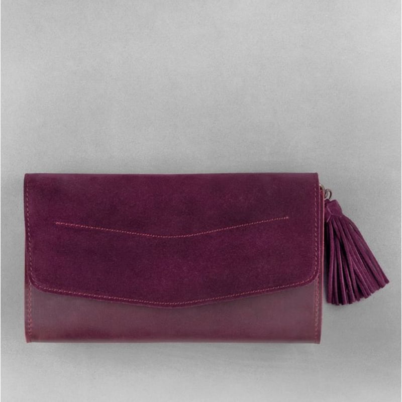 Сумка женская Combi Clutch Velours burgundy leather