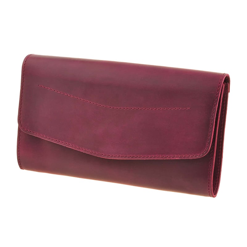 Кожаная сумка женская Combi Clutch burgundy leather