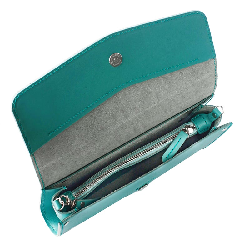 Кожаная сумка женская Combi Clutch blue leather