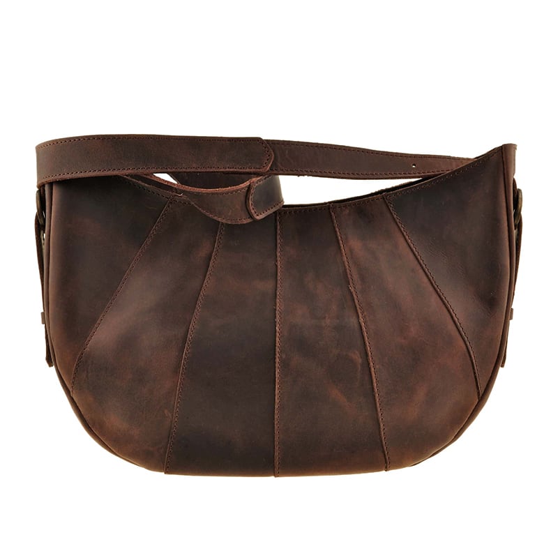 Женская кожаная сумка через плечо Нobo Вag brown leather