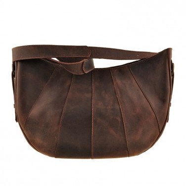 Женская кожаная сумка через плечо Нobo Вag brown leather