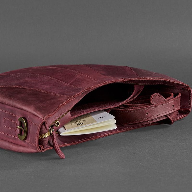 Сумка шкіряна Нobo Bag vinous leather