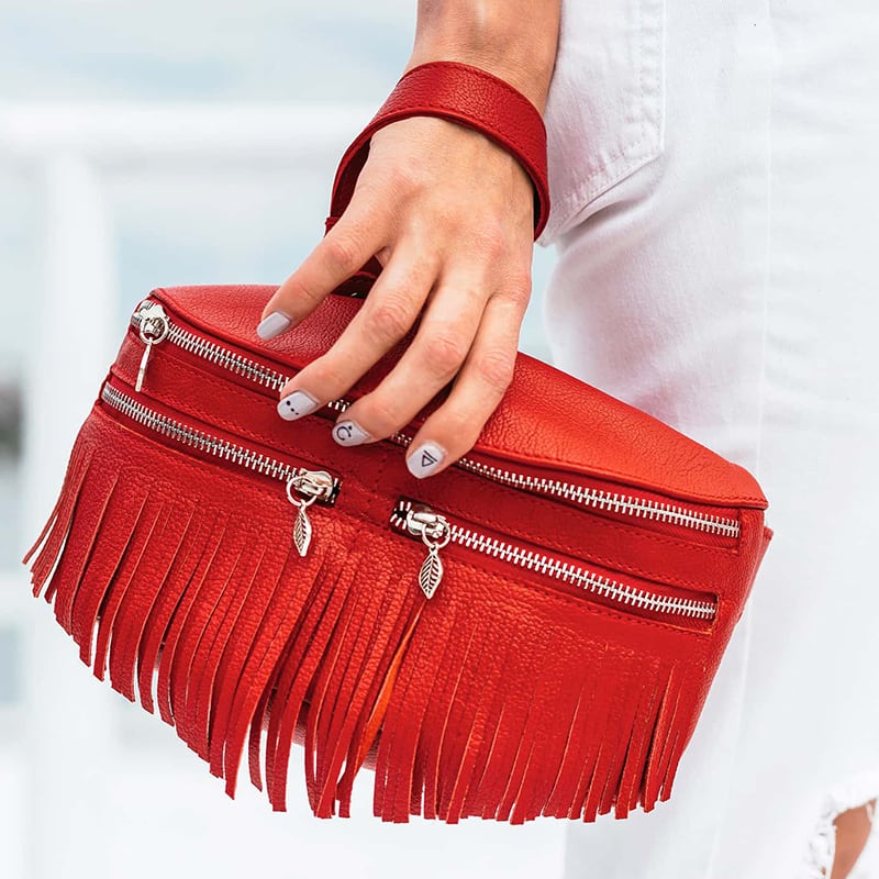 Сумка жіноча Lumbar bag red leather
