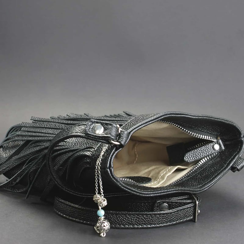 Кожаная сумка женская Cross-body bag black leather