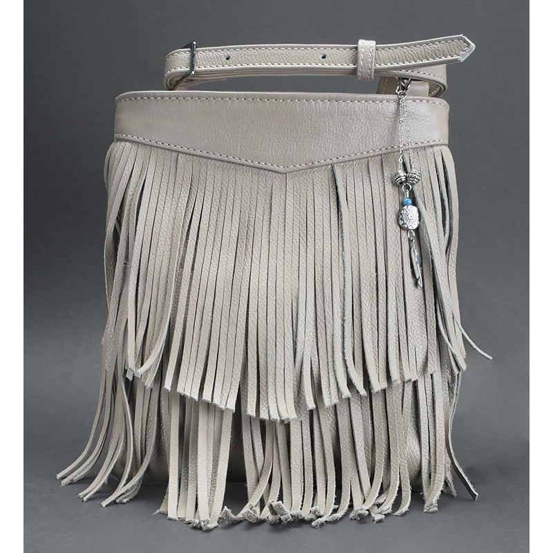 Кожаная сумка женская Cross-body bag cream leather