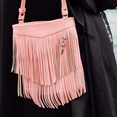 Кожаная сумка женская Cross-body bag pink leather