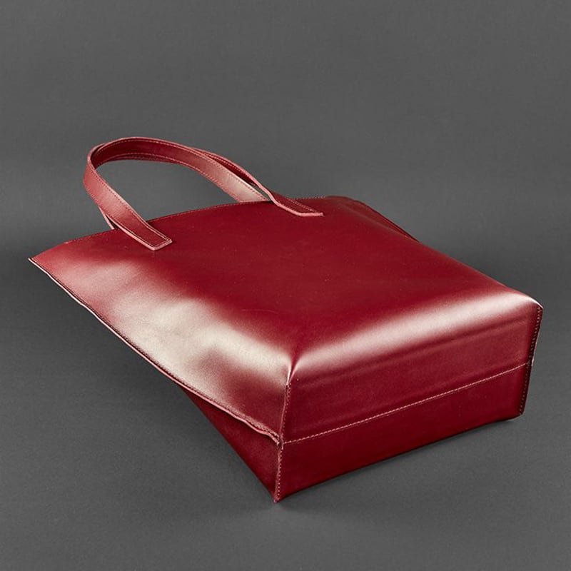 Сумка женская кожаная Shopper vinous leather