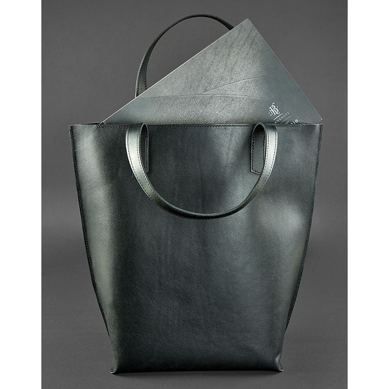 Сумка жіноча шкіряна Shopper black leather