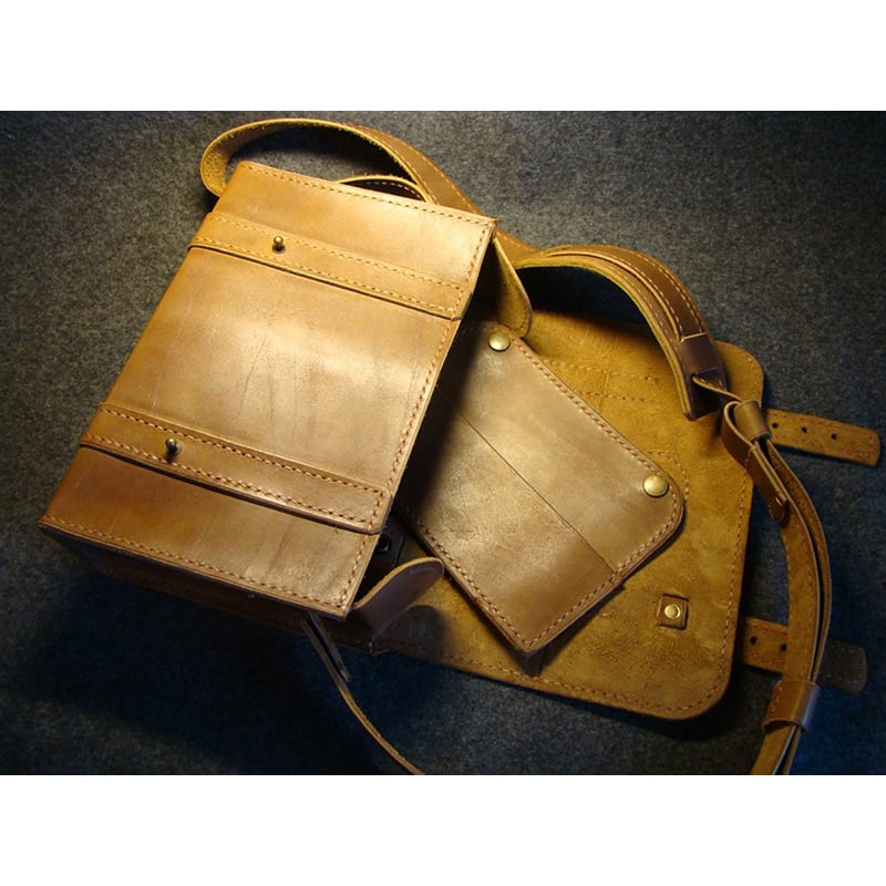 Чоловіча шкіряна сумка Messenger bag brown leather