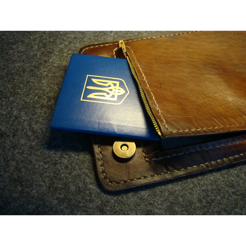 Сумка чоловіча шкіряна Baguette bag brown leather