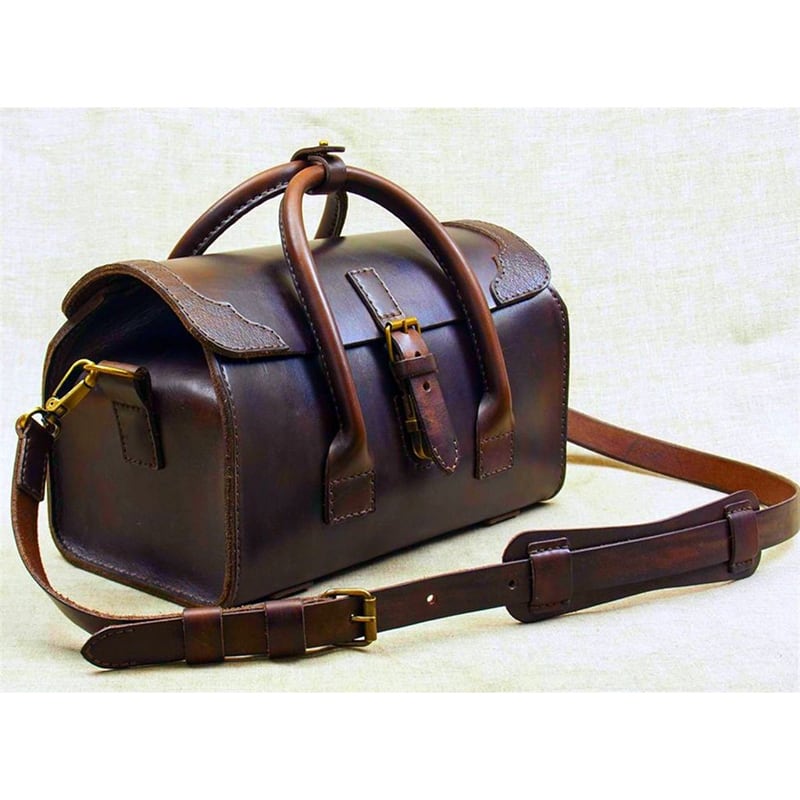 Мужская кожаная сумка Сarpet Вag brown leather
