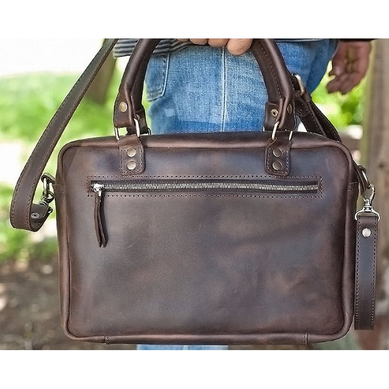 Мужская сумка через плечо Мessenger bag brown leather