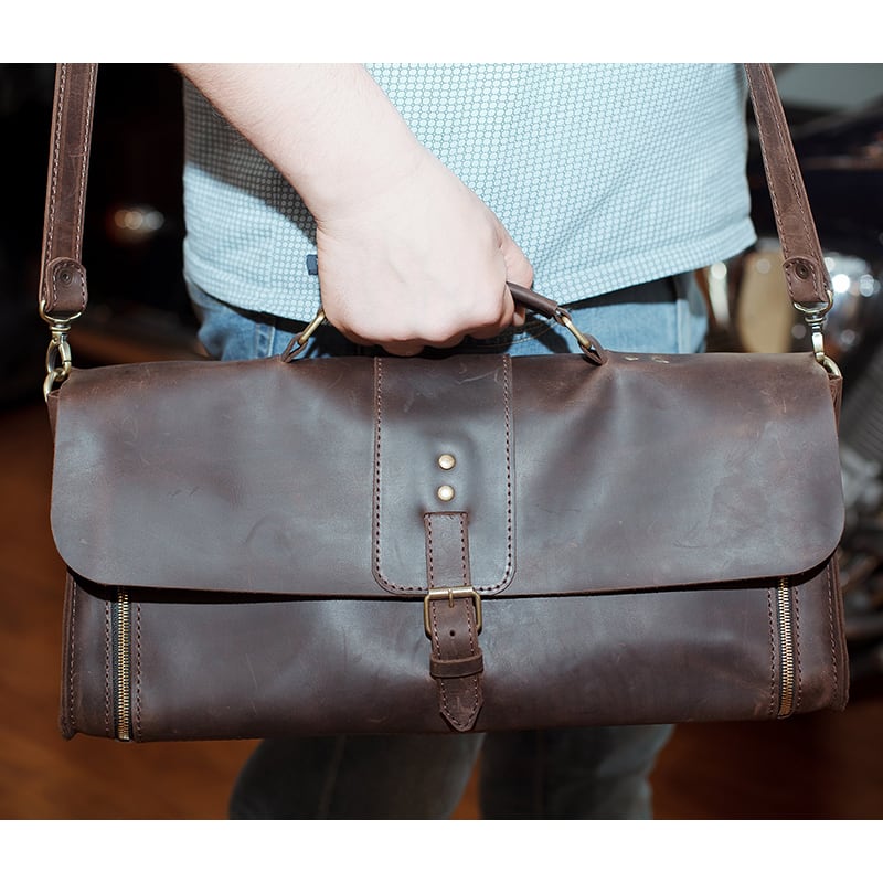 Сумка для інструментів чоловіча шкіряна Surplus bag brown leather