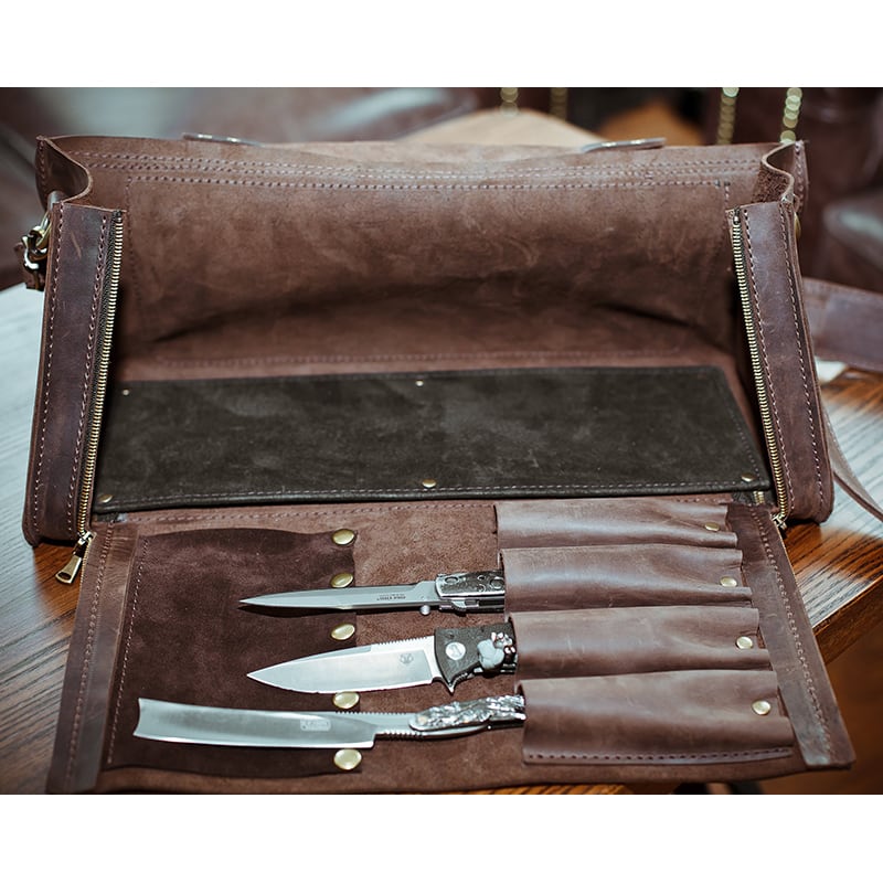 Сумка для інструментів чоловіча шкіряна Surplus bag brown leather