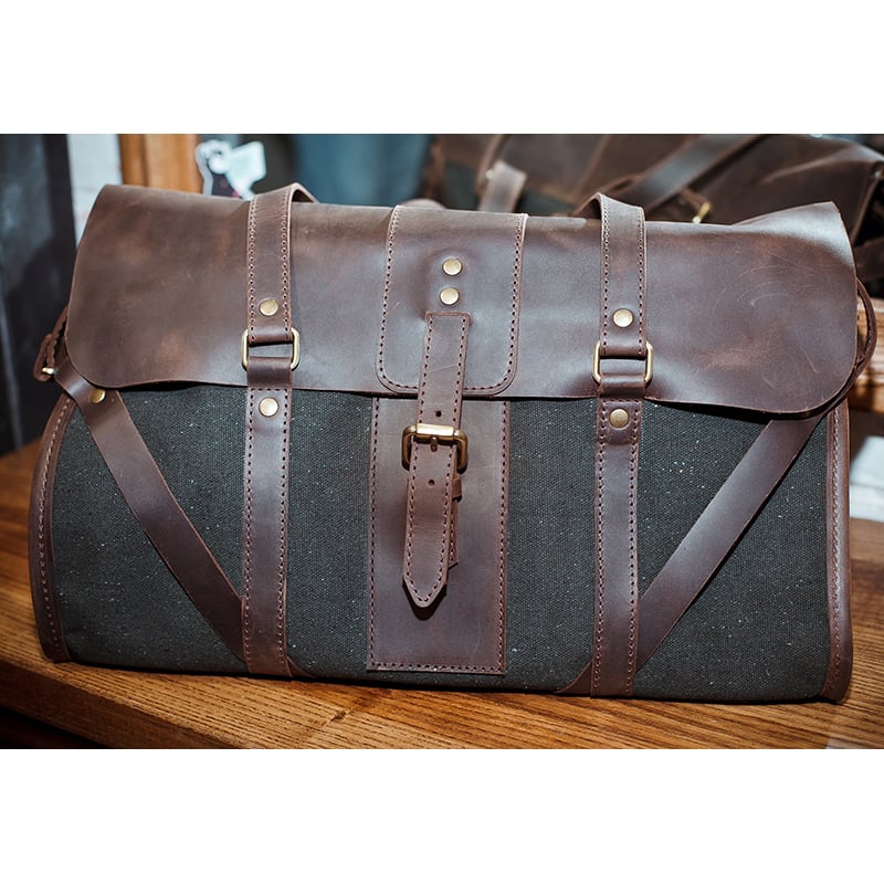Сумка мужская Duffle bag brown leather