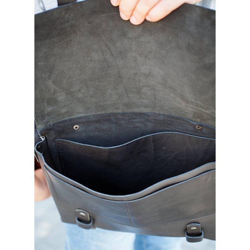 Сумка чоловіча через плече Сrossbody bag black leather