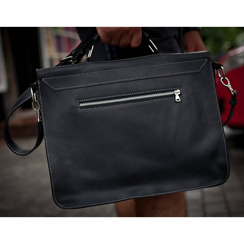 Сумка мужская Satchel bag black leather