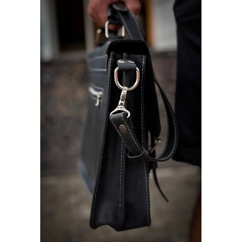 Сумка мужская Satchel bag black leather