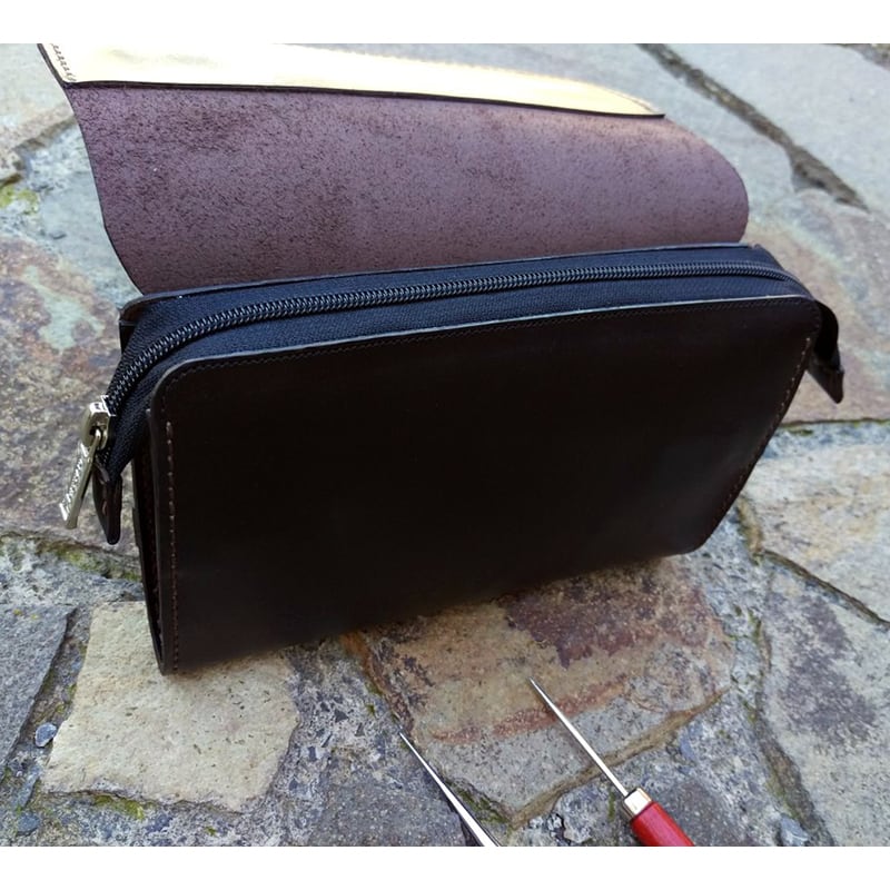 Кожаная барсетка Purse black leather