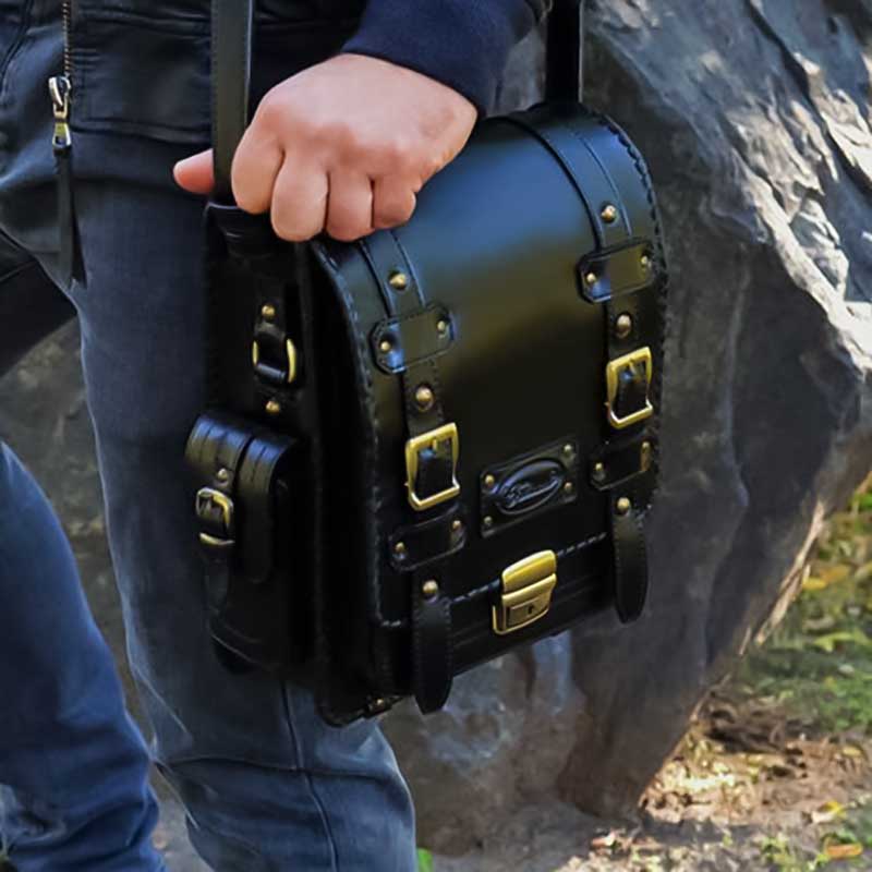 Сумка мужская Messenger bag Casual black leather