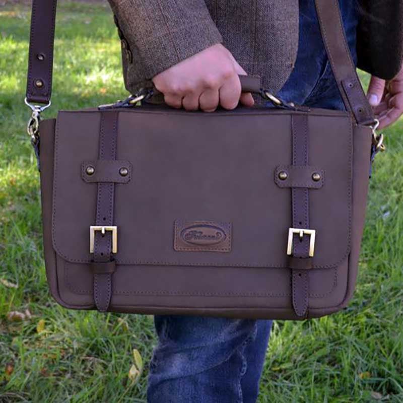 Мужская сумка Messenger bag Royal brown leather