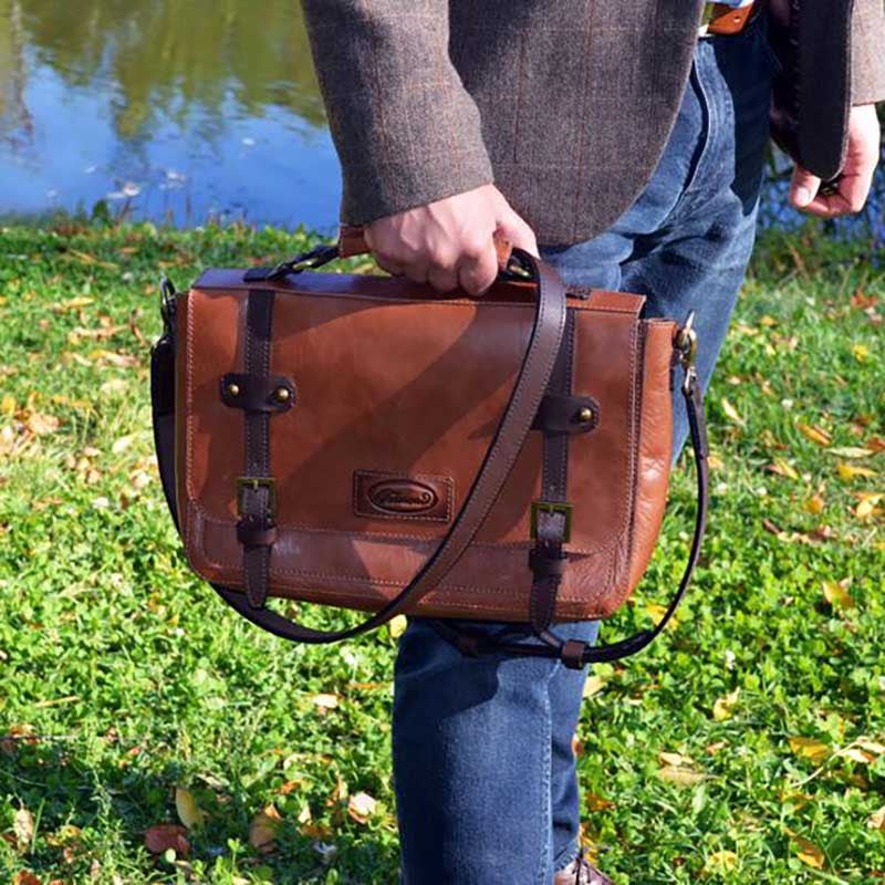 Чоловіча сумка Messenger bag Chief brown leather