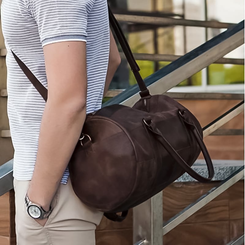Сумка чоловіча Вarrel Вag brown leather