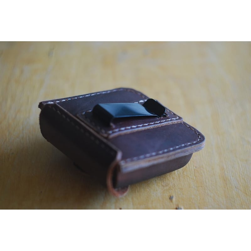 Кожаный портсигар-кошелек Polo brown leather