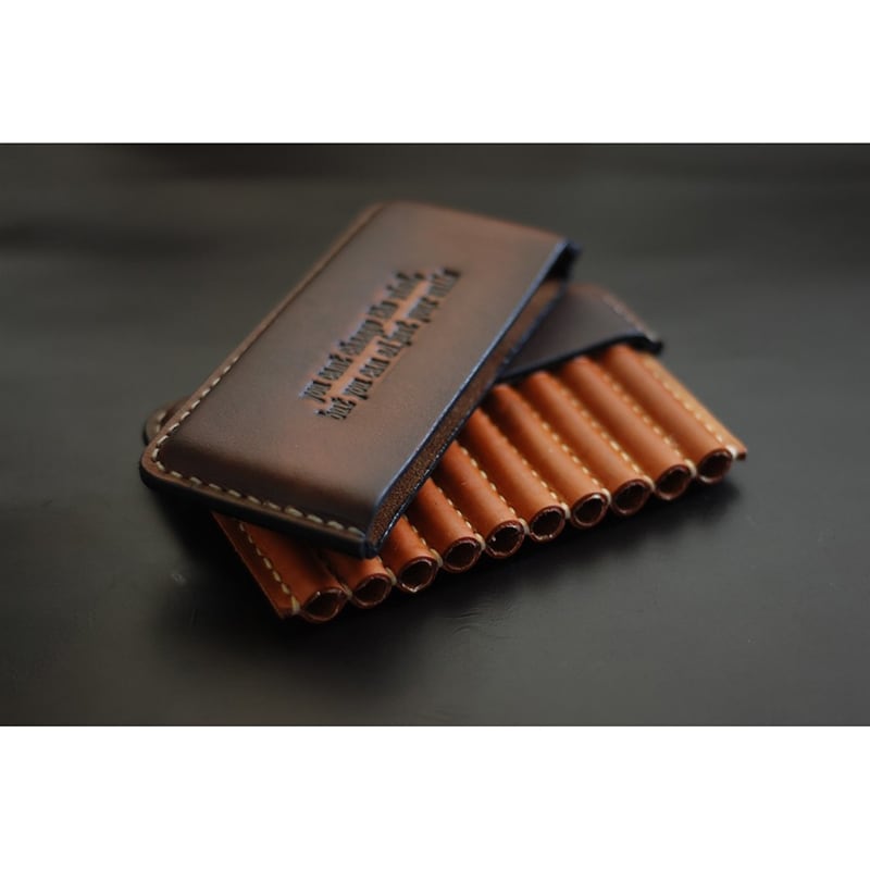 Кожаный портсигар Captain Drake brown leather