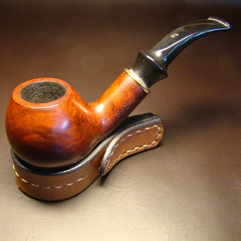 Кожаная подставка под трубку Tobacco brown leather