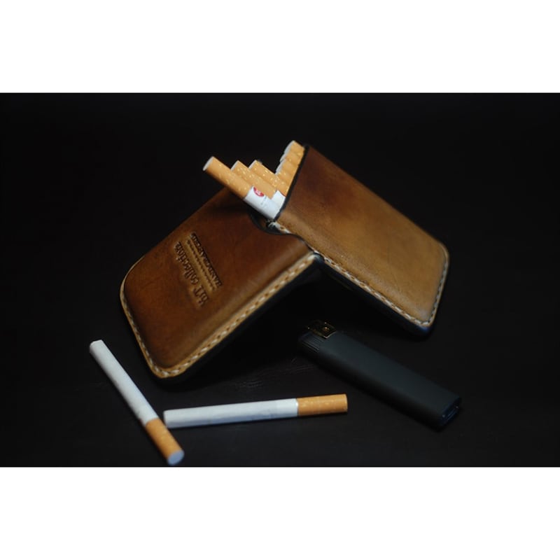 Шкіряний портсигар-картхолдер Topaz brown leather
