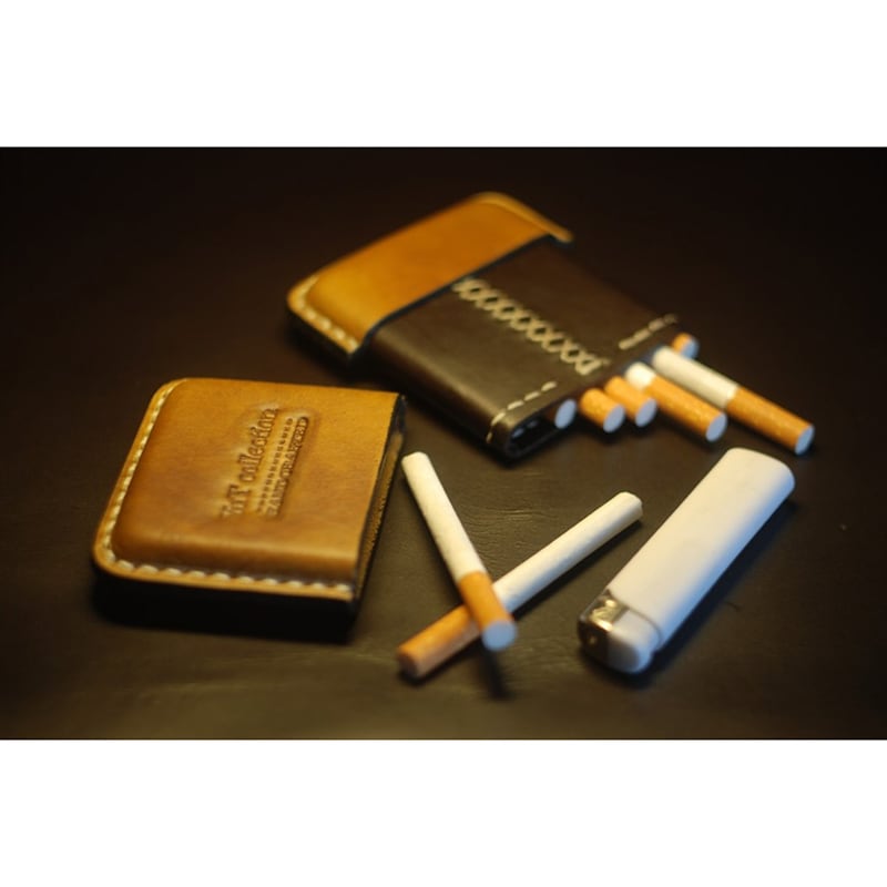 Шкіряний портсигар Light brown leather