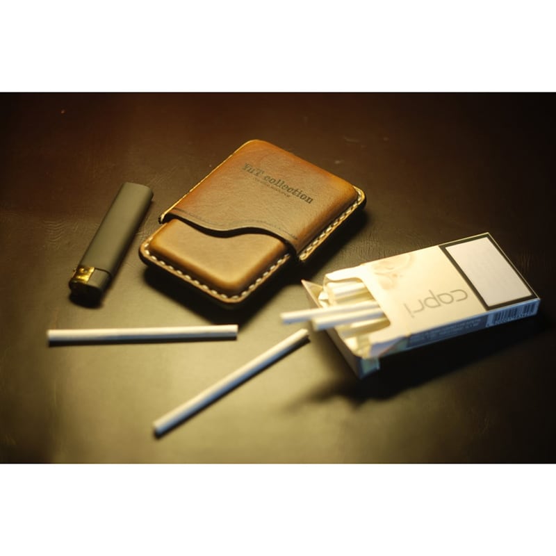 Шкіряний портсигар King size Slim brown leather