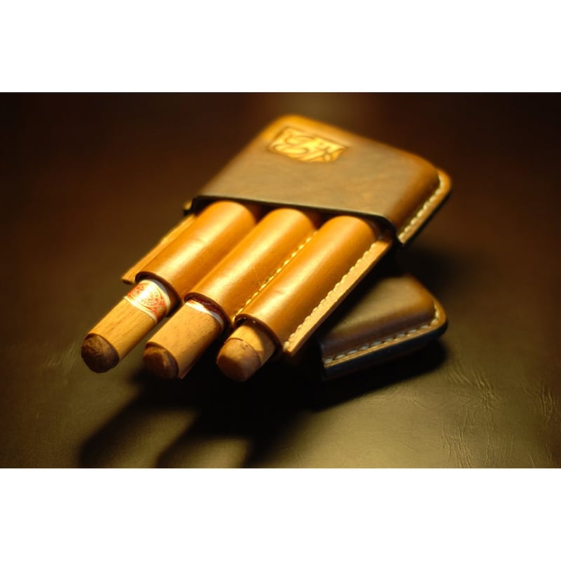Шкіряний портсигар для сигар San Luis brown leather