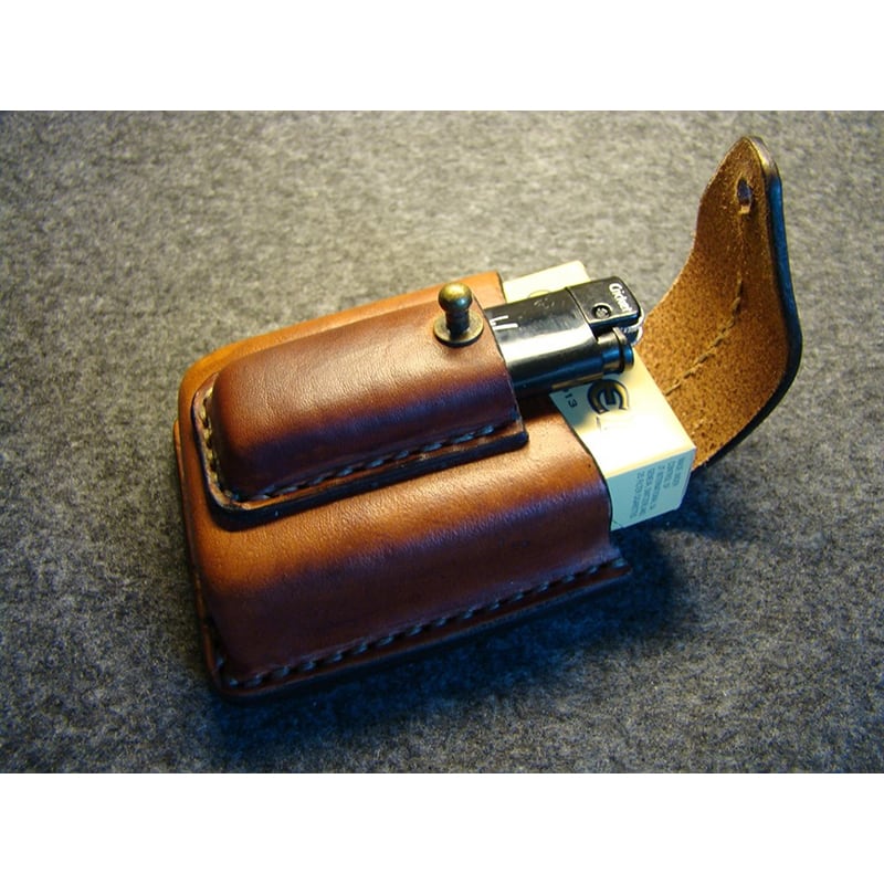 Чехол для сигарет и зажигалки Glasgow brown leather