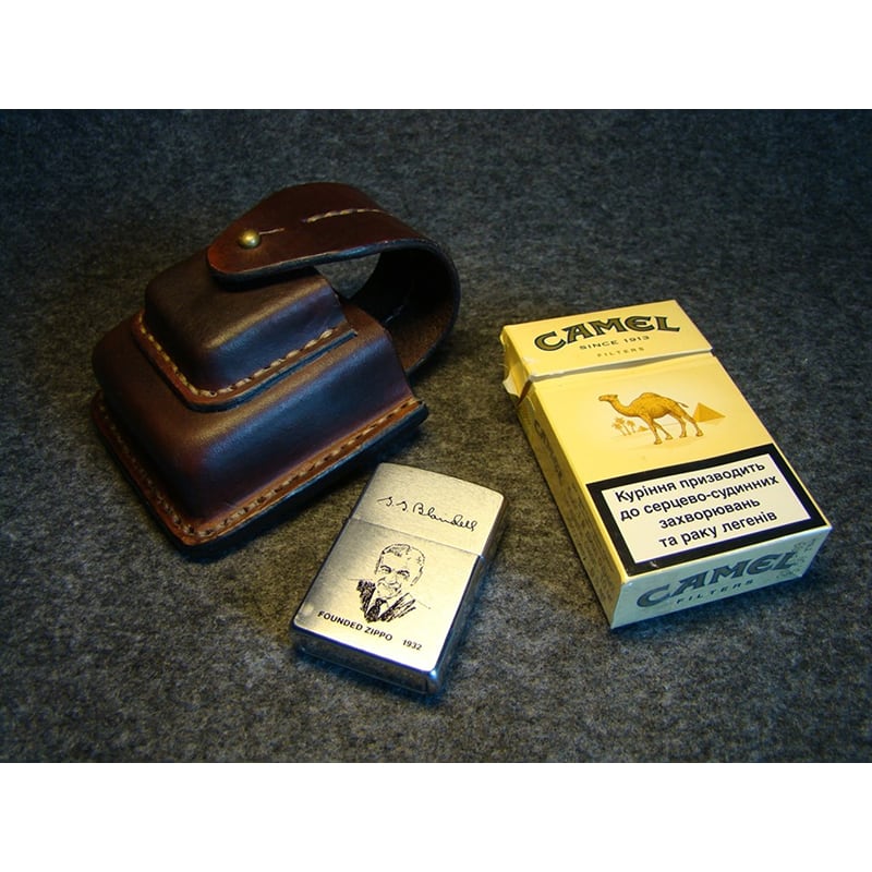 Чохол для сигарет і запальнички Canterbury brown leather