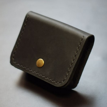 Шкіряний гаманець Multifunction black leather