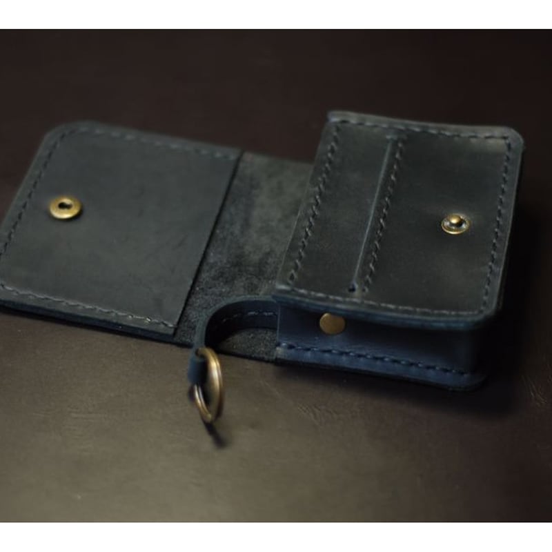 Шкіряний гаманець Multifunction black leather
