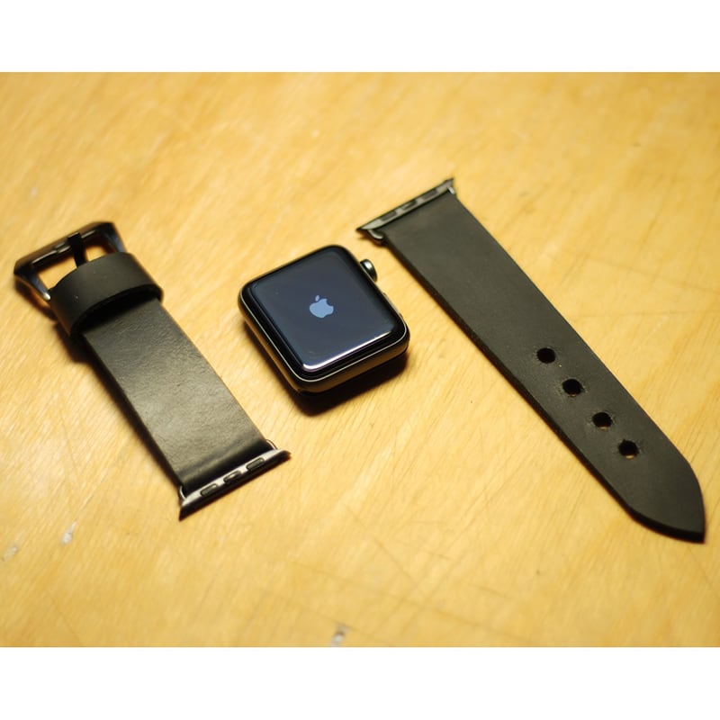 Кожаный ремешок для Apple Watch 40/44 black leather