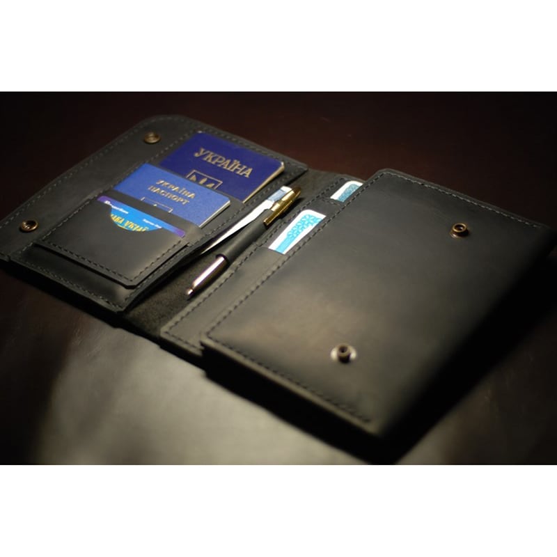 Кожаный органайзер Seaman's Briefcase black leather