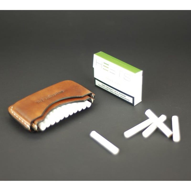 Шкіряний портсигар IQOS HEETS 12 brown leather