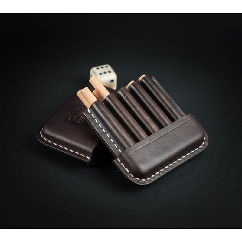 Портсигар Шкіряний Chocolate brown leather