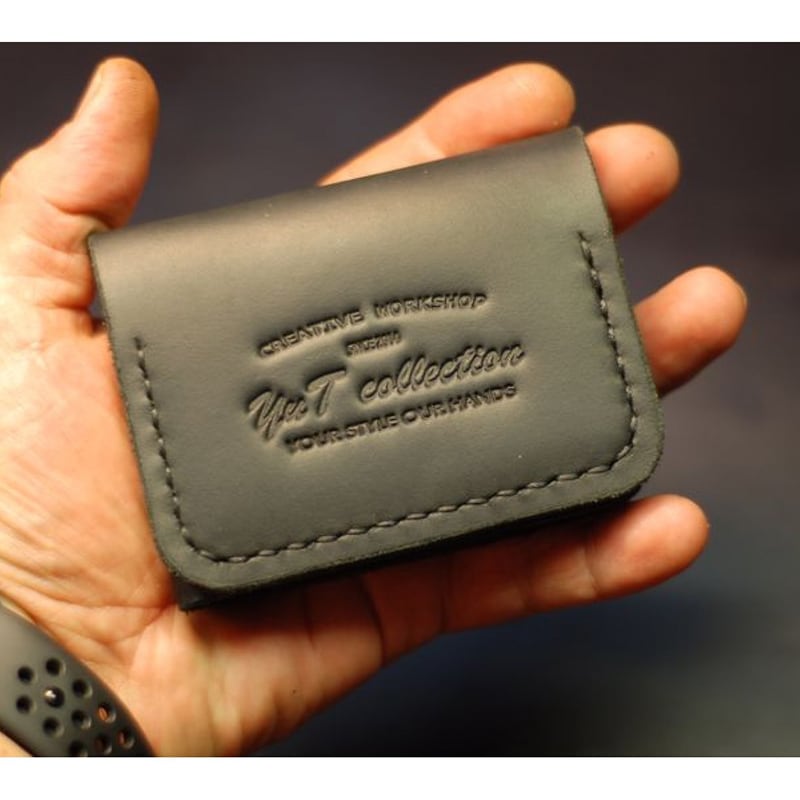 Чоловічий шкіряний гаманець Compact black leather