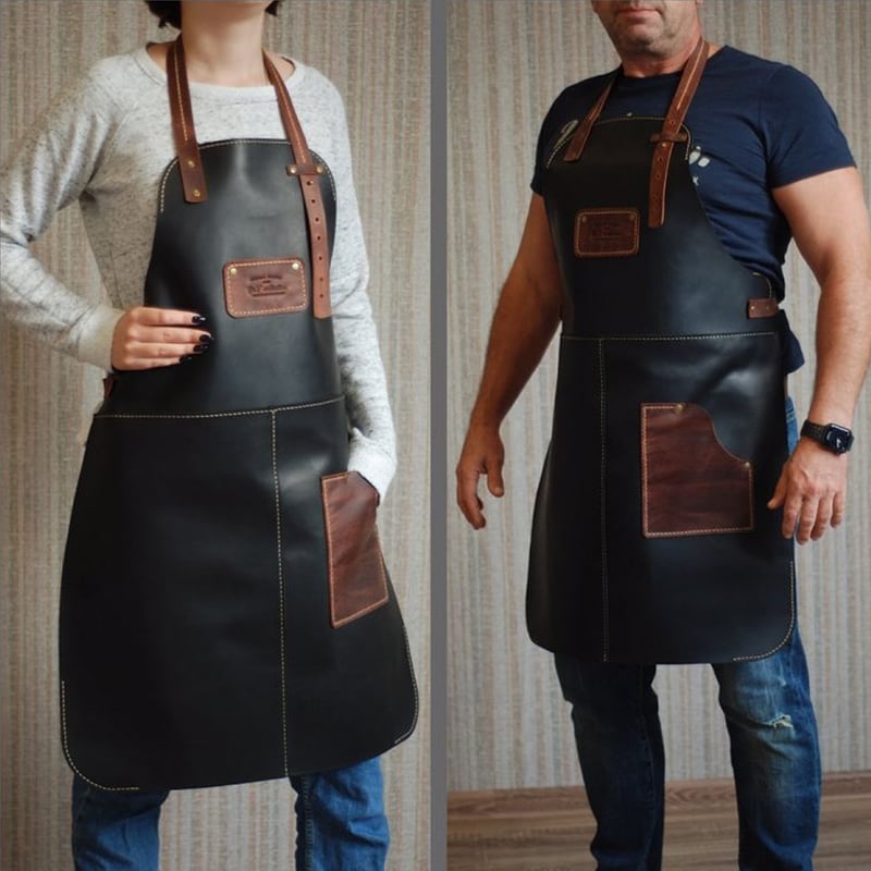 Фартух Шкіряний Professional black leather